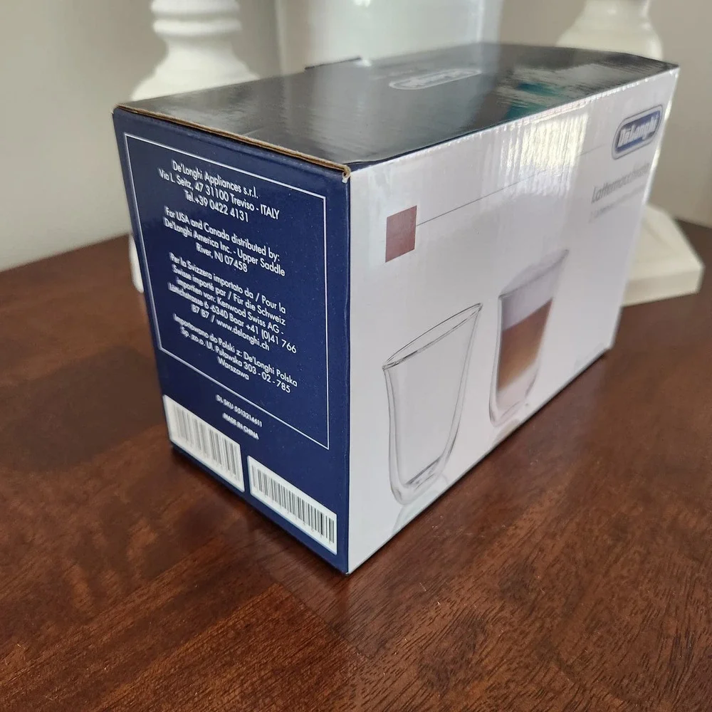 DeLonghi -2 Double Wall Thermal Lattemacchiato Glasses 7.5 OZ NWT - Picture 5 of 5